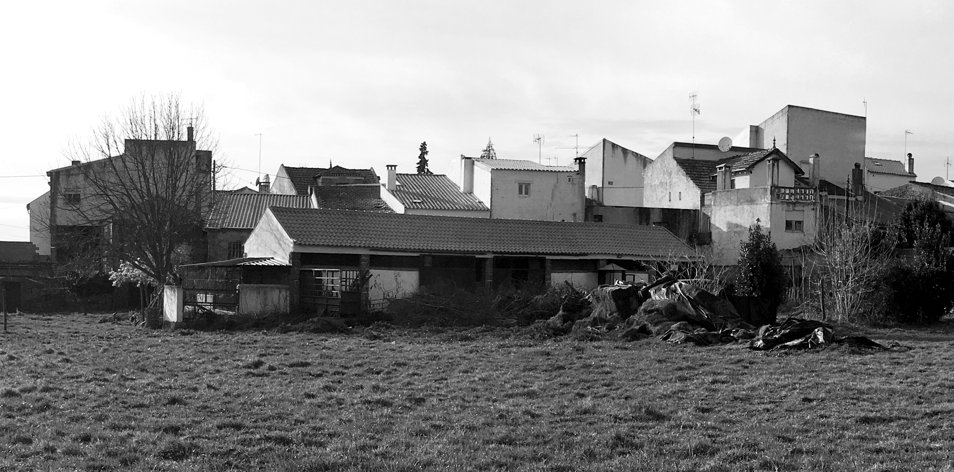 The existing garages